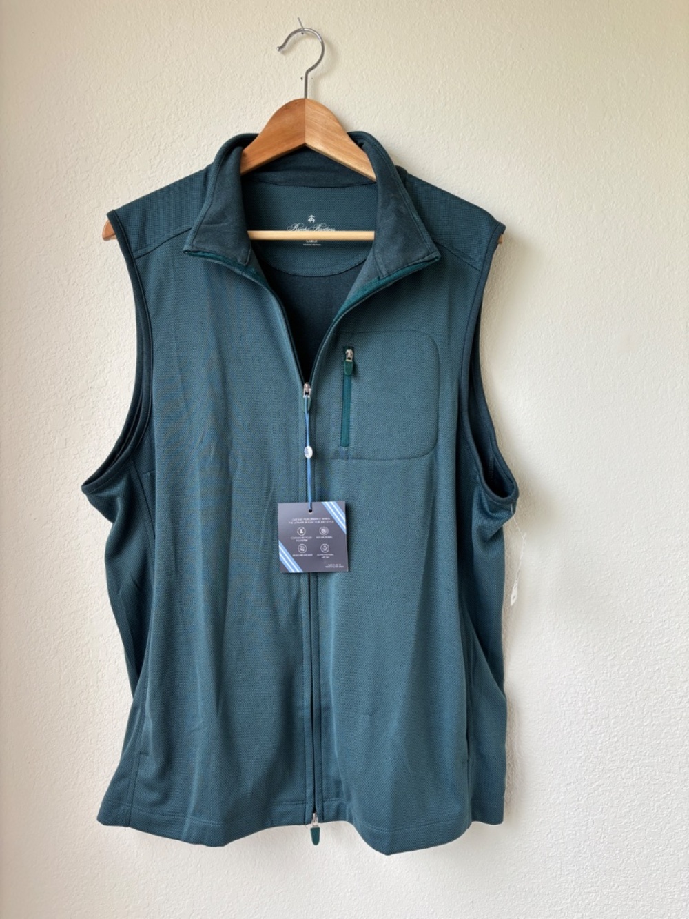 Brooks Brothers Performance Series Full-Zip Vest NWT